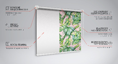 Roller blind for large window Tropical leaf varieties