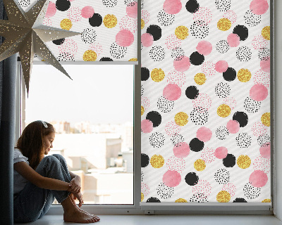 Fabric roller blind Various circles