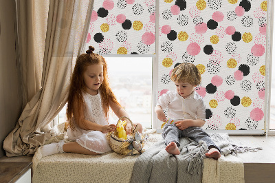 Fabric roller blind Various circles