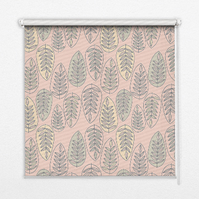 Modern roller blind Colorful leaves