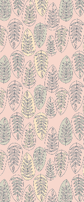 Modern roller blind with colorful leaves print