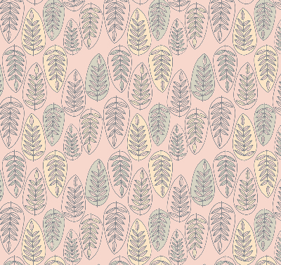 Modern roller blind with colorful leaves print