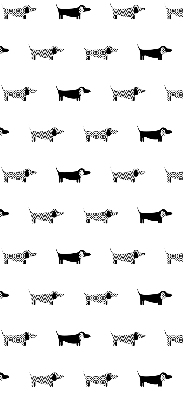 Roller blind for large window Drawn dogs