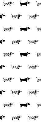 Roller blind for large window Drawn dogs