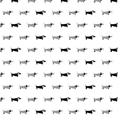Roller blind for large window Drawn dogs