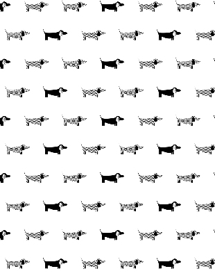 Roller blind for large window Drawn dogs