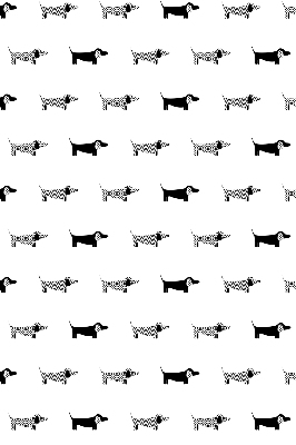 Roller blind for large window Drawn dogs