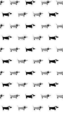 Roller blind for large window Drawn dogs