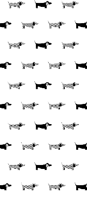 Roller blind for large window Drawn dogs
