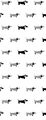 Roller blind for large window Drawn dogs