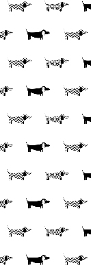 Roller blind for large window Drawn dogs