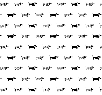Roller blind for large window Drawn dogs