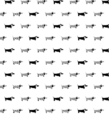 Roller blind for large window Drawn dogs