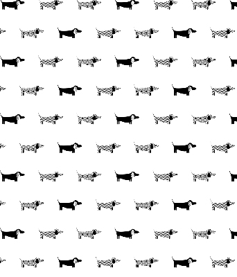 Roller blind for large window Drawn dogs