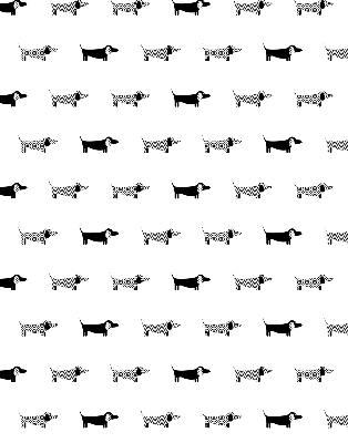 Roller blind for large window Drawn dogs