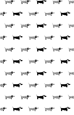 Roller blind for large window Drawn dogs