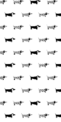 Roller blind for large window Drawn dogs