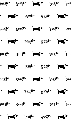 Roller blind for large window Drawn dogs