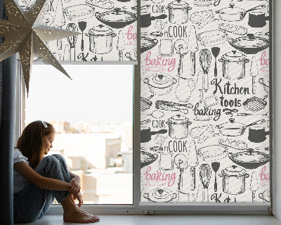 Fabric roller blind Culinary utensils