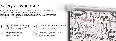 Fabric roller blind Culinary utensils