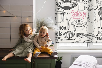 Fabric roller blind Culinary utensils