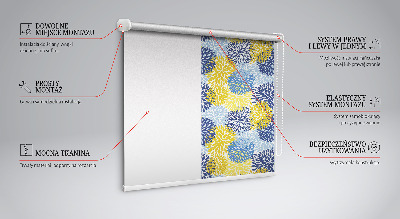 Modern roller blind Painted plants