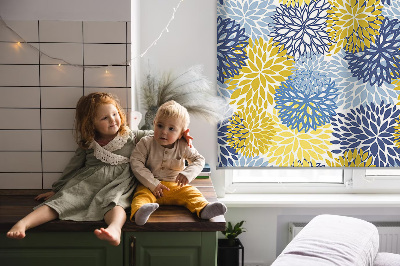 Modern roller blind Painted plants