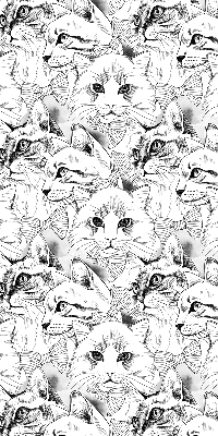 Roller blind for large window Drawn cats