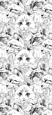 Roller blind for large window Drawn cats
