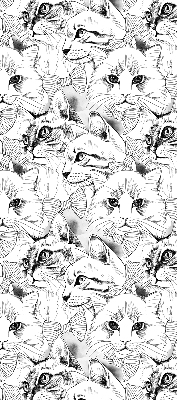 Roller blind for large window Drawn cats