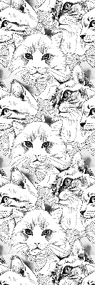 Roller blind for large window Drawn cats