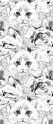 Roller blind for large window Drawn cats