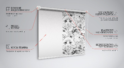 Roller blind for large window Drawn cats
