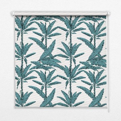 Fabric roller blind Palm leaves