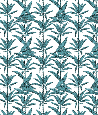 Fabric roller blind Palm leaves