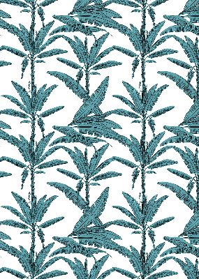 Fabric roller blind Palm leaves