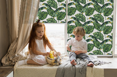 Modern roller blind Exotic leaves
