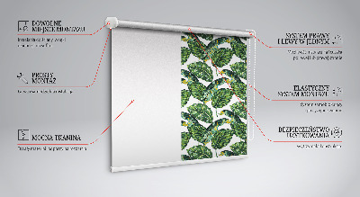Modern roller blind Exotic leaves