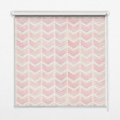 Fabric roller blind Pink zigzags
