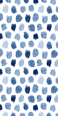 Fabric roller blind Blue painted spots