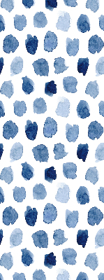 Fabric roller blind Blue painted spots