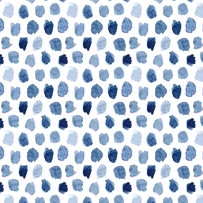 Fabric roller blind Blue painted spots