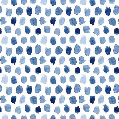 Fabric roller blind Blue painted spots