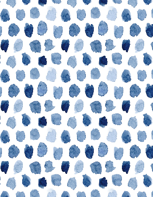Fabric roller blind Blue painted spots
