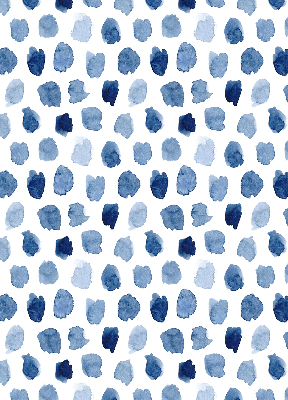 Fabric roller blind Blue painted spots