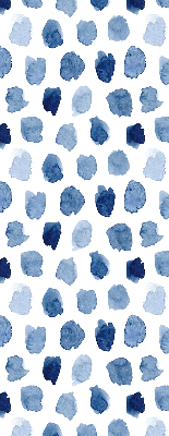 Fabric roller blind Blue painted spots