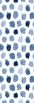 Fabric roller blind Blue painted spots