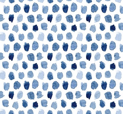 Fabric roller blind Blue painted spots