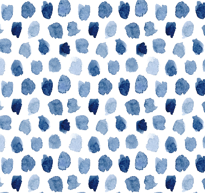 Fabric roller blind Blue painted spots