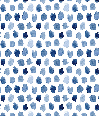 Fabric roller blind Blue painted spots